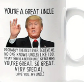 Gifts for Uncle from Niece Nephew, You're A Great Uncle Coffee Mug,